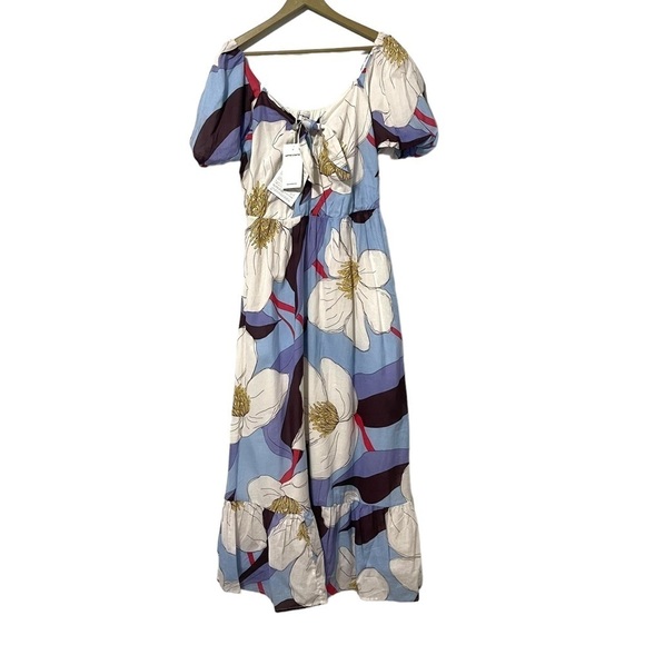 NEW Antik Batik Miami Knotted Floral Print Puff Sleeve Maxi Dress Size Medium - Picture 2 of 7